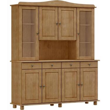 Imagem de Cristaleira Madeira Maciça 8 Portas 169 Cm 8963 Freijo Milani Store Freijo