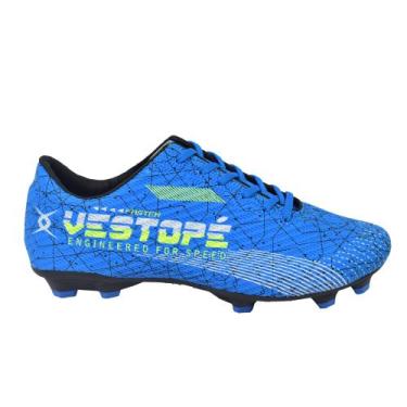 Imagem de Chuteira Campo Futebol Vestope Faster Adulto Juvenil A2 - Vestopé, Azu