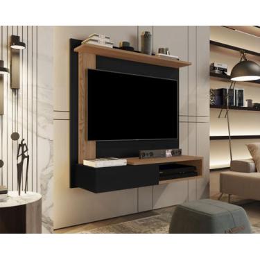 Imagem de Painel TV Turyn até 32 Polegadas Preto / Freijó - MJM Casa dos Moveis 
