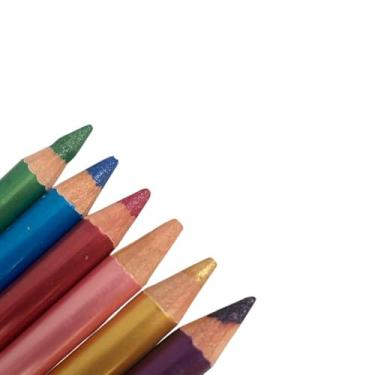 Imagem de Conjunto delineador colorido de longa duração, lápis de sombra, kit de delineador, lápis delineador com glitter à prova d'água, delineador de olhos líquido, conjunto profissional (Lápis de Glitter, 3 Unidades)