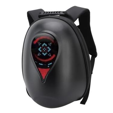 Imagem de Mochila Cavaleiro Led de Motocicleta, Casca Dura USB Power Luminous Motorcycle Saco de água à Prova de água Led Tela Tela Diy Motorbike Bagage Bagta