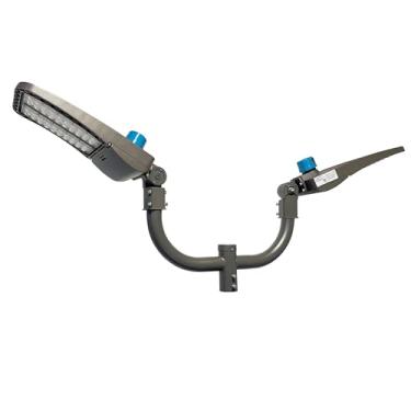 Imagem de NEW SOONLED Pacote De Suporte Duplo De Megafone E 2 Pacotes De Luz De Estacionamento Led De 200 W, Luzes De Estacionamento Led De 5000 K Com Encaixe Deslizante De Fotocélula 48000 Lm Iluminação De P