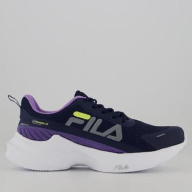 Imagem de Tenis Fila Progress Lite Feminino,Marinho/Roxo/Amarelo,34