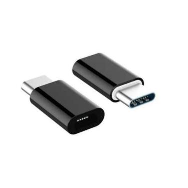 Imagem de Adaptador Micro Usb V8 Femêa Para Tipo-C Usb C Plug And Play Compacto - Kp-Hm003