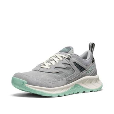 Imagem de KEEN Tênis feminino Hightrail de cano baixo, durável, leve, respirável, de couro, impermeável, para caminhada, Liga/líquen, 40