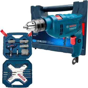 Imagem de Furadeira Impacto Bosch Gsb 550 Re Kit 54 Peças X Line 110v