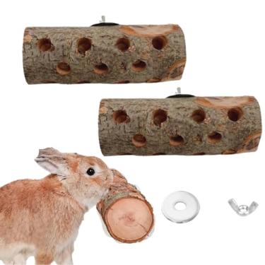 Imagem de Copfeu Madeira de maçã, pequenos animais, brinquedos para mastigar madeira molar para coelhos, hamster, porquinho-da-índia, chinchilas, gerbos, ratos, ratos, coelhinhos (2L)