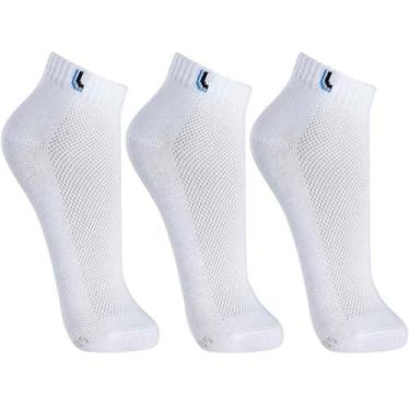 Imagem de Kit 3 Pares Meia Curta Cano Curto Lupo Algodão Sport 3225, 33/36, Bran