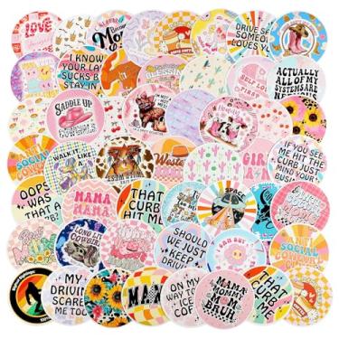 Imagem de MUBYOK M506 7,6 cm, 100 peças, recortes redondos de cartolina para círculos, moldes de silicone e contas aromáticas, suprimentos, citação engraçada, faroeste, mamãe, laço rosa, drive