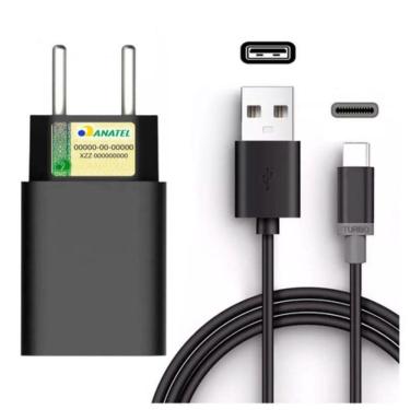 Imagem de Carregador Celular Preto Compatível Com Moto G60