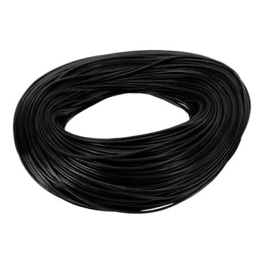 Imagem de Partuto 1 peça 18AWG fio aterramento universal para carro, automotivo, fio de alimentação de alto-falantes de carro totalmente isolado e jaqueta de toque macio TC preto 499FT