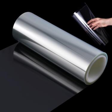 Imagem de Rolos de acetato de 30 cm, folhas de estêncil em branco transparentes, folhas de plástico de estêncil de 200 metros para artesanato, material de molde de mylar, rolo de papel de vinil grande