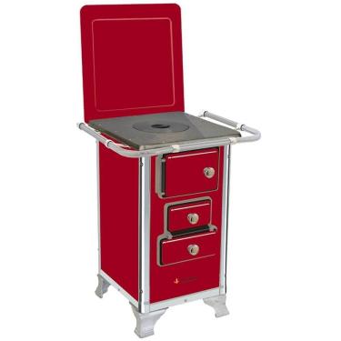 Imagem de Fogão a Lenha Venâncio Tradicional Vermelho  Nº00 com Tampa FL00CX