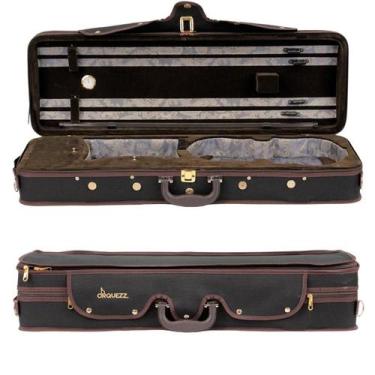 Imagem de Estojo Orquezz Retangular para Violino 4/4 Hiper Luxo Preto