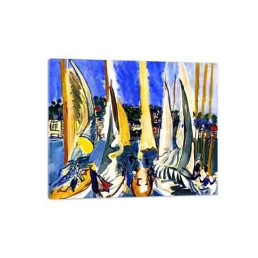 Imagem de Raoull Duufy pinturas famosas arte de parede para sala de estar - arte clássica imagem - velas de secagem - reprodução em tela - pronto para pendurar tela embrulhada 20x25cm8x10in