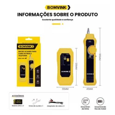 Imagem de Micro Scaner Para Cabo De Rede E Telefonia - Bonvik
