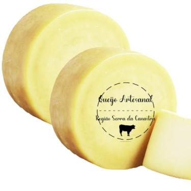 Imagem de Queijo Minas Artesanal Meia Cura, 20 dias de Maturação, Semi-Duro, Produzido na região da Serra da Canastra - Kit com 2 peças(2kg)