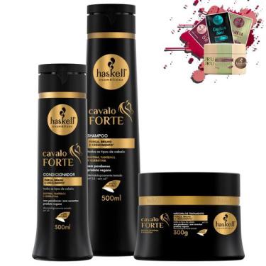 Imagem de Kit Haskell Cavalo Forte Sh 500ml Cond 300ml Mascara 300g