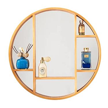 Imagem de AKALNNB Armário com espelho espelho de banheiro armário quarto espelho de maquiagem espelho de casa pendurado espelho de banheiro decorativo espelho de madeira