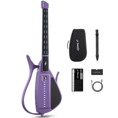 Imagem de CYBER-G Guitarra Inteligente Sem Cordas Enya, Guitarra Portátil Dobrável Para Viagem Com Acordes Controlados Por Aplicativo, Centenas De Sons De Instrumentos, Alto-Falante E Bateria Eletrônica Integ