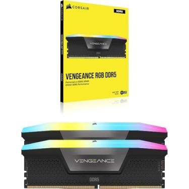 Imagem de Memoria Ram Corsair Vengeance RGB 16GB 2X8GB DDR5 5200 MHZ, preto