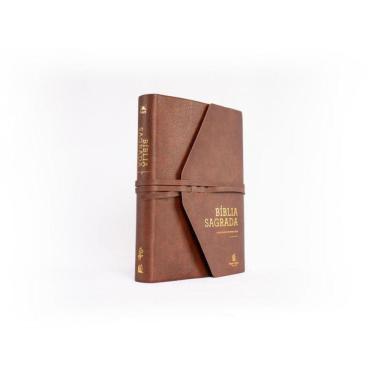 Imagem de Bíblia Nvi, Couro Soft, Marrom Artesanal, Espaço Para Anotações, Leitura Perfeita