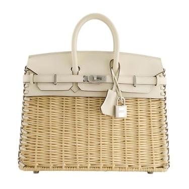 Imagem de Bolsa Feminina Tiiracolo Elegante Social, Palha Sintéica Modelo, Virgínia, Me Mimei, Passeio Viagem Presentear, Modera (Branco)