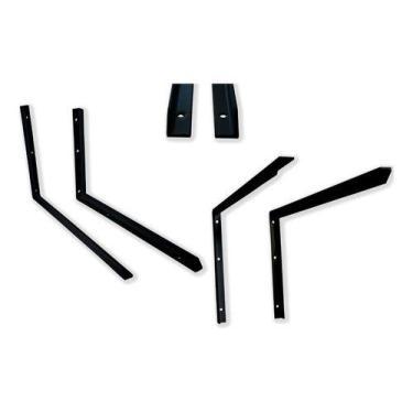 Imagem de 2x Suporte Reforçado Sem Mão Francesa - 50cm - Preto - Perfil Vale