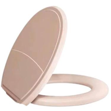 Imagem de Assento Sanitário Almofadado Tampa Vaso Classic Oval Universal Redondo