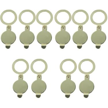 Imagem de WOONEKY 10 peças de capas de olho mágico de cobre para porta privacidade capa de visualizador de porta para segurança de apartamentos fácil instalação capa de abertura para porta da frente