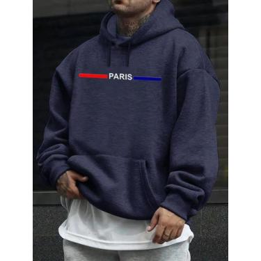 Imagem de Moletom Masculino Basico Estampa Paris Dia A Dia Academia - Qualidade 