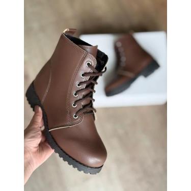 Imagem de Bota Coturno Sola Tratorada - Grã duquesa, Café, 39