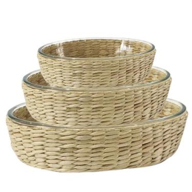 Imagem de Assadeira e Travessa Refratárias Vidro 3un 4lt.,3lt.,1,6litro com Supo