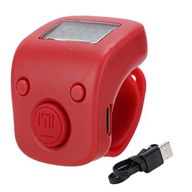 Imagem de Minchas digitais Counter Manual Ring Shape Mini Chanting Counting Tool para meditação budista plástico 8 x 3 x 1,5cm (Boa sorte vermelha)
