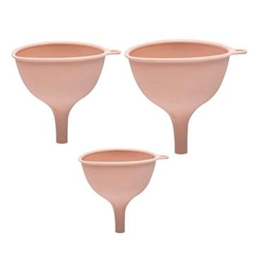 Imagem de Funil, funil dobrável, 3 peças, cantil de óleo de silicone, funis de filtro de água para cozinha doméstica, funil de garrafa de água