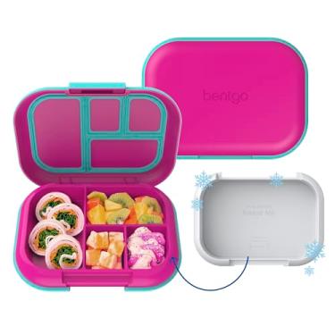 Imagem de Lancheira infantil Bentgo Chill à prova de vazamento – Caixa Bento de 4 compartimentos com bolsa de gelo embutida, capacidade de 3,3 xícaras, livre de PFAS e BPA, segura para micro-ondas e lava-louças