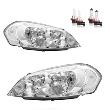 Imagem de Vizotae Conjunto de faróis com lâmpadas para Chevy Impala 2006-2013 para Chevy Impala Limited 14-16, Chevy Monte Carlo 06-07, lado do motorista e do passageiro