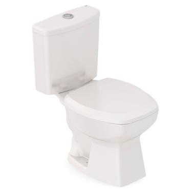 Imagem de Kit Vaso Sanitário Com Caixa Acoplada E Assento Soft Close Thema Incepa Biscuit