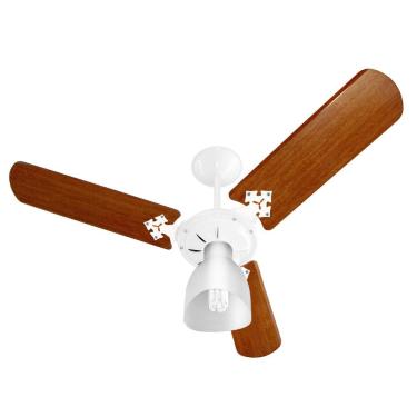 Imagem de Ventilador De Teto Venti-delta New Delta Light Branco Com 3 Pás Mogno 110v