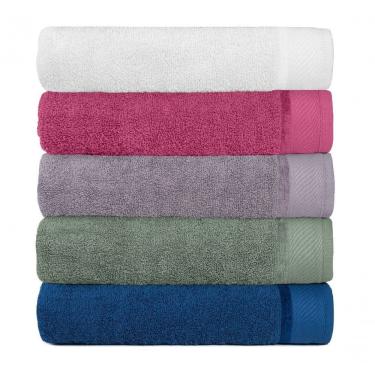 Imagem de Kit 5 Toalha De Rosto Eleganz 48x80cm Felpudas Lm Variadas