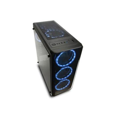 Imagem de Gabinete Gamer Modoc Com Painel Lateral Temperado Warrior Preto - Multilaser