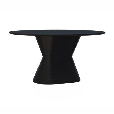 Imagem de Mesa De Jantar Apollo Tampo Oval 160x90cm Preto