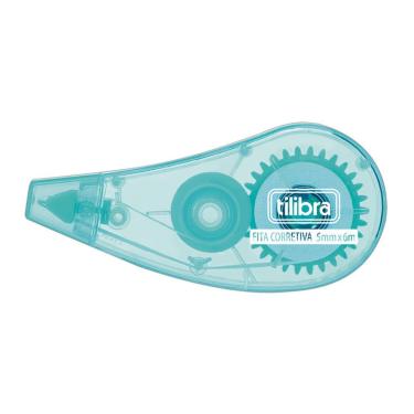 Imagem de Corretivo Em Fita 5mm X 6m Tilibra Verde água
