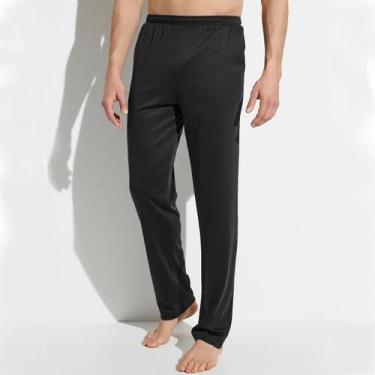 Imagem de Calça Masculina para Dormir Pijama Tecido Confort - Slim Fitness, Cinz