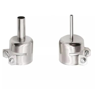 Imagem de Kit 2 Bicos 3mm e 8 mm para Soprador de ar quente Estação de Solda 850 702 701 950 com parafuso e abraçadeira 22mm