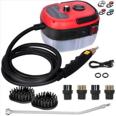 Imagem de HCCTWOOW Limpador A Vapor Portátil De 2500 W, Vaporizador Pressurizado Para Limpeza, Limpeza 1000 Ml Uso Doméstico, Máquina Carro Com Cabeças Escova (Steam-Rd3)