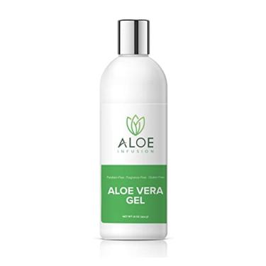 Imagem de Aloe Infusion Gel De Vera Orgânico - Hidratação Profunda, Nutrição Da Pele, Cuidado Pós-Sol Para Rosto, Corpo E Cabelo, Alívio Queimaduras Solares, Vermelhidão Coceira, Testado Nos Eua, 16 Oz