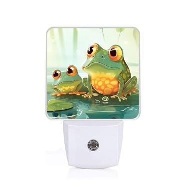 Imagem de GANTINIR Luminária Noturna De Sapo Com Desenho Animado, Lâmpada Led Branca Encaixe, Mesa Decorativa Eficiência Energética Para Quarto, Corredor, Escadas E Banheiro