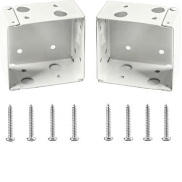 Imagem de 2 peças de suportes de persianas para persianas de janela de alto perfil de 3,8 cm suporte de montagem de caixa - cor branca