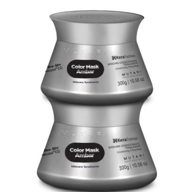 Imagem de Kit Máscaras Matizadora Ambar Tonalizante Castanhos Reparação Castanha
